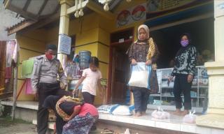 Pamwal Damping dan Monitor pembagian BPNT Serta Sosialisasi pemberlakuan New Normal
